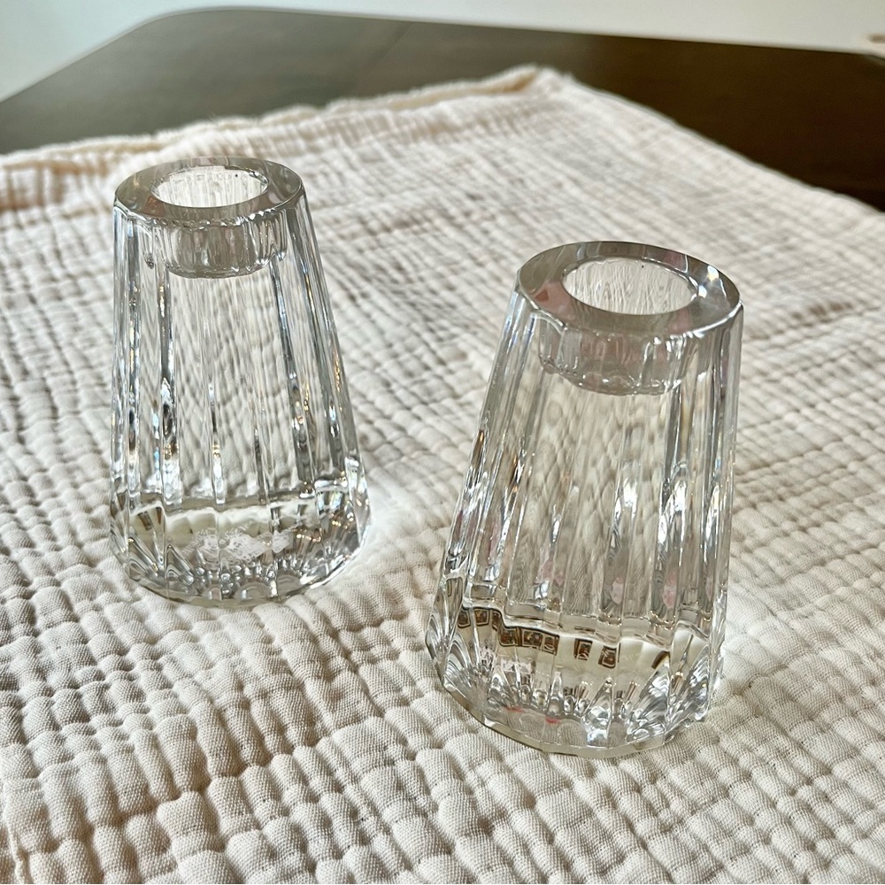 Paloma Picasso x Villeroy & Boch | Fluted Glass Crystal Tapered Candlesticks